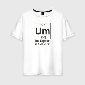 Женская футболка хлопок Oversize с принтом Um в Екатеринбурге, 100% хлопок | свободный крой, круглый ворот, спущенный рукав, длина до линии бедер
 | надписи | прикольные | элемент