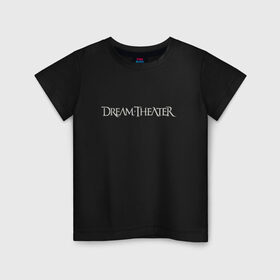 Детская футболка хлопок с принтом Dream Theater logo в Екатеринбурге, 100% хлопок | круглый вырез горловины, полуприлегающий силуэт, длина до линии бедер | Тематика изображения на принте: dream theater | dt | goth | gothic | metal | music | rock | готика | метал | рок | симфони метал