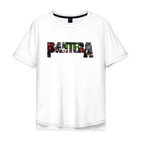Мужская футболка хлопок Oversize с принтом Pantera в Екатеринбурге, 100% хлопок | свободный крой, круглый ворот, “спинка” длиннее передней части | alternative | hardcore | metal | newage | nu metal | pantera | progressive metal | punk | метал | пантера | рок | хардрок