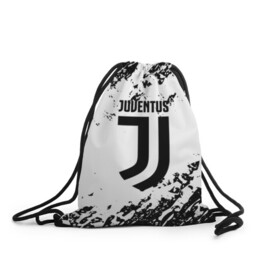 Рюкзак-мешок 3D с принтом JUVENTUS в Екатеринбурге, 100% полиэстер | плотность ткани — 200 г/м2, размер — 35 х 45 см; лямки — толстые шнурки, застежка на шнуровке, без карманов и подкладки | Тематика изображения на принте: cr7 | fc | football | football club | juve | juventus | ronaldo | sport | роналдо | спорт | спортивные | униформа | фирменные цвета | фк | футбол | футбольный клуб | ювентус