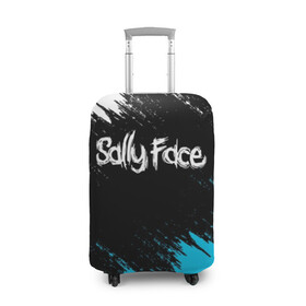 Чехол для чемодана 3D с принтом SALLY FACE в Екатеринбурге, 86% полиэфир, 14% спандекс | двустороннее нанесение принта, прорези для ручек и колес | face | game | horror | larry | sally | sally face | sanity s fall | брызги | игра | краски | ларри | мальчик с протезом | салли | салли фейс | ужасы