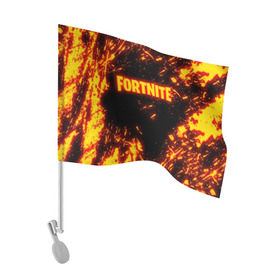 Флаг для автомобиля с принтом FORTNITE FIRE STORM в Екатеринбурге, 100% полиэстер | Размер: 30*21 см | 2019 | armor | armour | cybersport | esport | fire | flame | fortnite | game | llama | logo | броня | игра | киберспорт | лама | огонь | фиолетовый | фирменные цвета | фортнайт