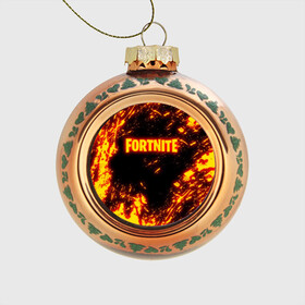 Стеклянный ёлочный шар с принтом FORTNITE FIRE STORM в Екатеринбурге, Стекло | Диаметр: 80 мм | Тематика изображения на принте: 2019 | armor | armour | cybersport | esport | fire | flame | fortnite | game | llama | logo | броня | игра | киберспорт | лама | огонь | фиолетовый | фирменные цвета | фортнайт