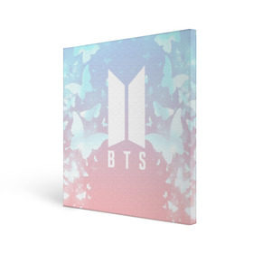 Холст квадратный с принтом BTS BUTTERFLIES в Екатеринбурге, 100% ПВХ |  | bangtan boys | bt21 | bts | bts army | bts stickers | butterflies | j hope | jimin | jin | jungkook | k pop | rap monster | rapmon | suga | v | бабочки | бтс | корея | стикеры bts