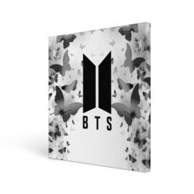 Холст квадратный с принтом BTS BUTTERFLIES в Екатеринбурге, 100% ПВХ |  | bangtan boys | bt21 | bts | bts army | bts stickers | butterflies | j hope | jimin | jin | jungkook | k pop | rap monster | rapmon | suga | v | бабочки | бтс | корея | стикеры bts