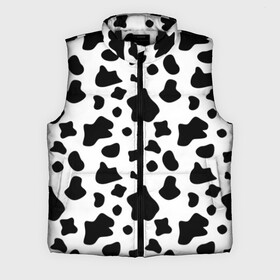 Мужской жилет утепленный 3D с принтом Корова в Екатеринбурге,  |  | animal | black white | cow | pattern | животное | кавай | корова | паттерн | пятна | черно белое