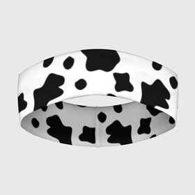 Повязка на голову 3D с принтом Корова в Екатеринбурге,  |  | animal | black white | cow | pattern | животное | кавай | корова | паттерн | пятна | черно белое
