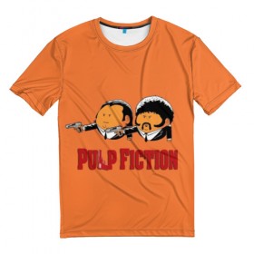 Мужская футболка 3D с принтом Pulp Fiction - Art 2 в Екатеринбурге, 100% полиэфир | прямой крой, круглый вырез горловины, длина до линии бедер | art | film | movie | pulp fiction | tarantino | кино | криминальное чтиво | приколы | тарантино | фильмы