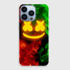 Чехол для iPhone 13 Pro с принтом MARSHMELLO TOXIC | МАРШМЕЛЛО ТОКСИК в Екатеринбурге,  |  | dj | fire | flame | marshmello | toxic flame | usa | америка | клубная музыка | маршмелло | музыка | музыкант | огонь