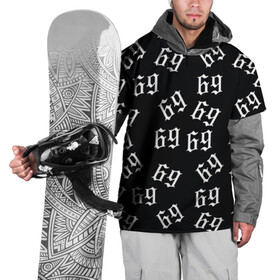Накидка на куртку 3D с принтом 69 в Екатеринбурге, 100% полиэстер |  | Тематика изображения на принте: 6ix9ine | bebe | daniel hernandez | rap | stoopid | tekashi | рэп | сикснайн | текаши