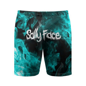 Мужские шорты 3D спортивные с принтом SALLY FACE в Екатеринбурге,  |  | face | fire | flame | game | horror | larry | sally | sally face | sanity s fall | игра | ларри | мальчик с протезом | огонь | салли | салли фейс | ужасы