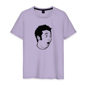 Мужская футболка хлопок с принтом PogChamp в Екатеринбурге, 100% хлопок | прямой крой, круглый вырез горловины, длина до линии бедер, слегка спущенное плечо. | pogchamp | twitch | погчамп | смайлик | стрим | твич