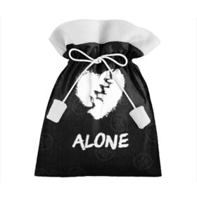Подарочный 3D мешок с принтом Alone в Екатеринбурге, 100% полиэстер | Размер: 29*39 см | alone | baby | bad | broken | cry | lil | lil peep | peep | rap | rose | sad | tentacion | xxxtentacion | лил | лил пип | пип | реп | роза | сердце | тентасион