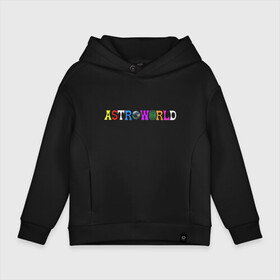 Детское худи Oversize хлопок с принтом astroworld в Екатеринбурге, френч-терри — 70% хлопок, 30% полиэстер. Мягкий теплый начес внутри —100% хлопок | боковые карманы, эластичные манжеты и нижняя кромка, капюшон на магнитной кнопке | Тематика изображения на принте: astroworld | astroworld merch | astroworld travis | merch | travis scott | travis scott astroworld | альбом astroworld | дженнер трэвис скотт | трэвис скотт