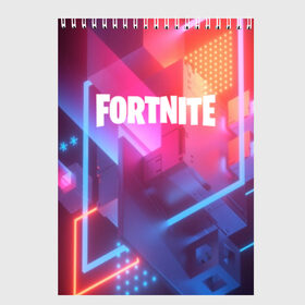 Скетчбук с принтом FORTNITE SEASON 9 в Екатеринбурге, 100% бумага
 | 48 листов, плотность листов — 100 г/м2, плотность картонной обложки — 250 г/м2. Листы скреплены сверху удобной пружинной спиралью | 2019 | armor | armour | cybersport | esport | fortnite | game | logo | season 9 | броня | игра | киберспорт | сезон 9 | фиолетовый | фортнайт