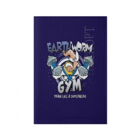 Обложка для паспорта матовая кожа с принтом Earth Worm Gym в Екатеринбурге, натуральная матовая кожа | размер 19,3 х 13,7 см; прозрачные пластиковые крепления | bodybuilding | diet | exercise | fitness | gym | heath | motivation | muscle | phil | training | workout | бодибилдинг | мотивация | спорт | трансформация | фитнес | эстетичный