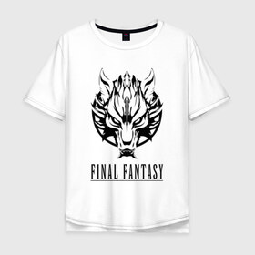 Мужская футболка хлопок Oversize с принтом FINAL FANTASY в Екатеринбурге, 100% хлопок | свободный крой, круглый ворот, “спинка” длиннее передней части | Тематика изображения на принте: fantasy 7 | fantasy x | fantasy xv | final fantasy | final fantasy 14 | final fantasy 7. | final fantasy xiii | final fantasy xiv | final fantasy xv | final x