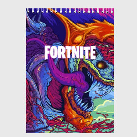 Скетчбук с принтом FORTNITE HYPERBEAST в Екатеринбурге, 100% бумага
 | 48 листов, плотность листов — 100 г/м2, плотность картонной обложки — 250 г/м2. Листы скреплены сверху удобной пружинной спиралью | 2019 | armor | armour | cybersport | esport | fortnite | game | hyperbeast | logo | monster | season 9 | skin | броня | игра | киберспорт | сезон 9 | фиолетовый | фортнайт