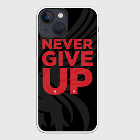 Чехол для iPhone 13 mini с принтом Never Give UP 4 0 в Екатеринбурге,  |  | liverpool | never give up | salah | ливерпуль | салах | футболка салаха