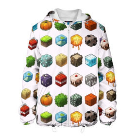 Мужская куртка 3D с принтом Minecraft в Екатеринбурге, ткань верха — 100% полиэстер, подклад — флис | прямой крой, подол и капюшон оформлены резинкой с фиксаторами, два кармана без застежек по бокам, один большой потайной карман на груди. Карман на груди застегивается на липучку | funny | mine | minecraft | mods | noob | pro | skins | story | vs | zombie | инди | конструктор | майнкрафт | моды | нуб | скин | скрипер | шахта