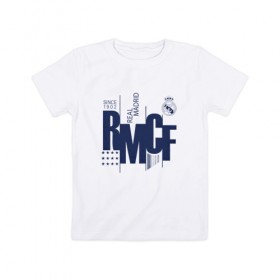 Детская футболка хлопок с принтом Real Madrid - Printed Graphic в Екатеринбурге, 100% хлопок | круглый вырез горловины, полуприлегающий силуэт, длина до линии бедер | 0x000000123 | real madrid | реал мадрид