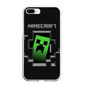 Чехол для iPhone 7Plus/8 Plus матовый с принтом Minecraft в Екатеринбурге, Силикон | Область печати: задняя сторона чехла, без боковых панелей | funny | mine | minecraft | mods | noob | pro | skins | story | vs | zombie | инди | конструктор | майнкрафт | моды | нуб | скин | скрипер | шахта