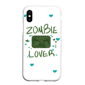 Чехол для iPhone XS Max матовый с принтом Zombie Lover в Екатеринбурге, Силикон | Область печати: задняя сторона чехла, без боковых панелей | Тематика изображения на принте: funny | mine | minecraft | mods | noob | pro | skins | story | vs | zombie | инди | конструктор | майнкрафт | моды | нуб | скин | скрипер | шахта