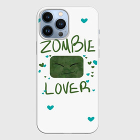 Чехол для iPhone 13 Pro Max с принтом Zombie Lover в Екатеринбурге,  |  | Тематика изображения на принте: funny | mine | minecraft | mods | noob | pro | skins | story | vs | zombie | инди | конструктор | майнкрафт | моды | нуб | скин | скрипер | шахта