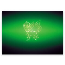 Поздравительная открытка с принтом Green Fox в Екатеринбурге, 100% бумага | плотность бумаги 280 г/м2, матовая, на обратной стороне линовка и место для марки
 | Тематика изображения на принте: detective pikachu | pikachu | pokeball | pokemon | детектив пикачу | пикачу | покебол | покемон
