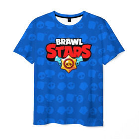 Мужская футболка 3D с принтом Brawl Stars 12 в Екатеринбурге, 100% полиэфир | прямой крой, круглый вырез горловины, длина до линии бедер | Тематика изображения на принте: android | brawl | brawl stars | clash | clash royale | game | royale | stars | андроид | игра | мобильные игры