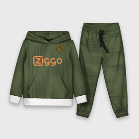 Детский костюм 3D (с толстовкой) с принтом Ajax away 19 20 в Екатеринбурге,  |  | ajax | champions | holland | league | nederlands | аякс | голландия | лига чемпионов