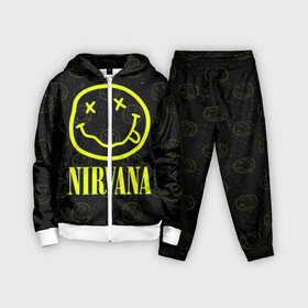 Детский костюм 3D с принтом Nirvana 1 в Екатеринбурге,  |  | cobain | kurt | kurt cobain | nirvana | rock | smile | гитара | кобейн | курт | курт кобейн | нирвана | рок