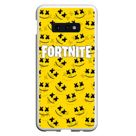 Чехол для Samsung S10E с принтом FORTNITE x MARSHMELLO в Екатеринбурге, Силикон | Область печати: задняя сторона чехла, без боковых панелей | 2019 | armor | armour | cybersport | dj | esport | fortnite | game | logo | marshmello | season 9 | usa | америка | броня | игра | киберспорт | клубная музыка | маршмелло | музыка | музыкант | сезон 9 |