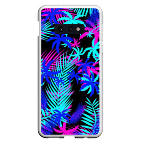 Чехол для Samsung S10E с принтом НЕОНОВЫЕ ТРОПИКИ TROPICAL NEON в Екатеринбурге, Силикон | Область печати: задняя сторона чехла, без боковых панелей | hotline miami | neon | new retro wave | outrun | outrun electro | paints | palmen | rainbow | retro | retrowave | summer | synth | synthwave | tropical | брызги | брызги красок | звёзды | космос | краски | лето | неон | пальмы | радуга | 