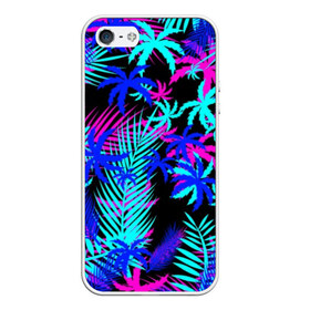 Чехол для iPhone 5/5S матовый с принтом НЕОНОВЫЕ ТРОПИКИ TROPICAL NEON в Екатеринбурге, Силикон | Область печати: задняя сторона чехла, без боковых панелей | hotline miami | neon | new retro wave | outrun | outrun electro | paints | palmen | rainbow | retro | retrowave | summer | synth | synthwave | tropical | брызги | брызги красок | звёзды | космос | краски | лето | неон | пальмы | радуга | 