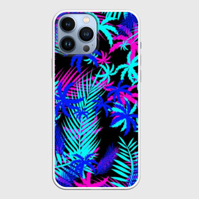 Чехол для iPhone 13 Pro Max с принтом НЕОНОВЫЕ ТРОПИКИ   TROPICAL NEON в Екатеринбурге,  |  | hotline miami | neon | new retro wave | outrun | outrun electro | paints | palmen | rainbow | retro | retrowave | summer | synth | synthwave | tropical | брызги | брызги красок | звёзды | космос | краски | лето | неон | пальмы | радуга | 