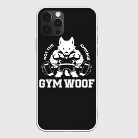 Чехол для iPhone 12 Pro Max с принтом GYM WOOF в Екатеринбурге, Силикон |  | Тематика изображения на принте: bodybuilding | diet | exercise | fitness | gym | heath | motivation | muscle | phil | training | workout | бодибилдинг | мотивация | спорт | трансформация | фитнес | эстетичный