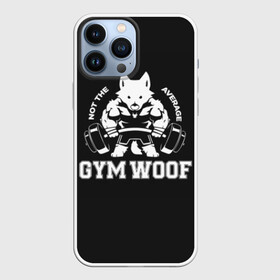 Чехол для iPhone 13 Pro Max с принтом GYM WOOF в Екатеринбурге,  |  | bodybuilding | diet | exercise | fitness | gym | heath | motivation | muscle | phil | training | workout | бодибилдинг | мотивация | спорт | трансформация | фитнес | эстетичный