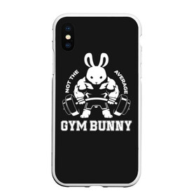 Чехол для iPhone XS Max матовый с принтом GYM BUNNY в Екатеринбурге, Силикон | Область печати: задняя сторона чехла, без боковых панелей | bodybuilding | diet | exercise | fitness | gym | heath | motivation | muscle | phil | training | workout | бодибилдинг | мотивация | спорт | трансформация | фитнес | эстетичный