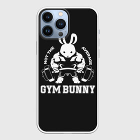 Чехол для iPhone 13 Pro Max с принтом GYM BUNNY в Екатеринбурге,  |  | Тематика изображения на принте: bodybuilding | diet | exercise | fitness | gym | heath | motivation | muscle | phil | training | workout | бодибилдинг | мотивация | спорт | трансформация | фитнес | эстетичный