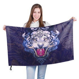 Флаг 3D с принтом ТИГР в Екатеринбурге, 100% полиэстер | плотность ткани — 95 г/м2, размер — 67 х 109 см. Принт наносится с одной стороны | 24 на 7 тигр | арт | взгляд | иллюстрация | клыки | кот | коты | котяра | кошка | кошки | самурай | свирепый взгляд | скетч | тигр | тигры | цифровой рисунок | япония | японский арт | японский тигр