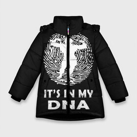 Зимняя куртка для девочек 3D с принтом My DNA в Екатеринбурге, ткань верха — 100% полиэстер; подклад — 100% полиэстер, утеплитель — 100% полиэстер. | длина ниже бедра, удлиненная спинка, воротник стойка и отстегивающийся капюшон. Есть боковые карманы с листочкой на кнопках, утяжки по низу изделия и внутренний карман на молнии. 

Предусмотрены светоотражающий принт на спинке, радужный светоотражающий элемент на пуллере молнии и на резинке для утяжки. | Тематика изображения на принте: bodybuilding | diet | exercise | fitness | gym | heath | motivation | muscle | phil | training | workout | бодибилдинг | мотивация | спорт | трансформация | фитнес | эстетичный