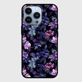 Чехол для iPhone 13 Pro с принтом Цветочный сад в Екатеринбурге,  |  | бутоны | вишня | зимняя вишня | красные ягоды | летняя | лето | листья | малина | мода | плоды | сочная | цветы | ягоды | яркая