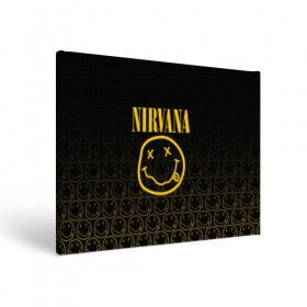 Холст прямоугольный с принтом NIRVANA в Екатеринбурге, 100% ПВХ |  | music | nirvana | rip smile | rock | smile | группа | курт кобейн | музыка | нирвана | рок | смайл