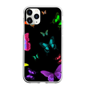 Чехол для iPhone 11 Pro матовый с принтом Ночные Бабочки в Екатеринбурге, Силикон |  | Тематика изображения на принте: butterfly | бабочка | бабочки | биология | животные | краски | крылья | насекомые | ночь | разноцветные | черный | яркие