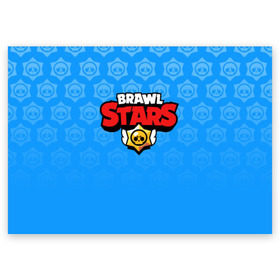 Поздравительная открытка с принтом BRAWL STARS в Екатеринбурге, 100% бумага | плотность бумаги 280 г/м2, матовая, на обратной стороне линовка и место для марки
 | android | brawl stars | games | mobile game | stars | игры | мобильные игры