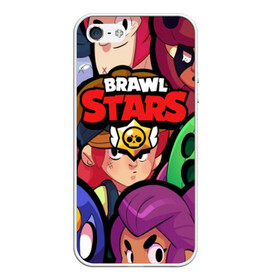 Чехол для iPhone 5/5S матовый с принтом BRAWL STARS в Екатеринбурге, Силикон | Область печати: задняя сторона чехла, без боковых панелей | 8 bit | 8 бит | bibi | brawl stars | crow | el brown | leon | leon shark | max | mr.p | sally leon | shark | stars | virus | werewolf | акула | биби | вирус | ворон | леон | оборотень | пингвин