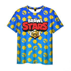 Мужская футболка 3D с принтом BRAWL STARS в Екатеринбурге, 100% полиэфир | прямой крой, круглый вырез горловины, длина до линии бедер | android | brawl stars | games | mobile game | stars | игры | мобильные игры