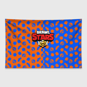 Флаг-баннер с принтом BRAWL STARS в Екатеринбурге, 100% полиэстер | размер 67 х 109 см, плотность ткани — 95 г/м2; по краям флага есть четыре люверса для крепления | android | brawl stars | games | mobile game | stars | игры | мобильные игры