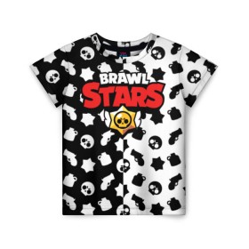 Детская футболка 3D с принтом BRAWL STARS в Екатеринбурге, 100% гипоаллергенный полиэфир | прямой крой, круглый вырез горловины, длина до линии бедер, чуть спущенное плечо, ткань немного тянется | android | brawl stars | games | mobile game | stars | игры | мобильные игры